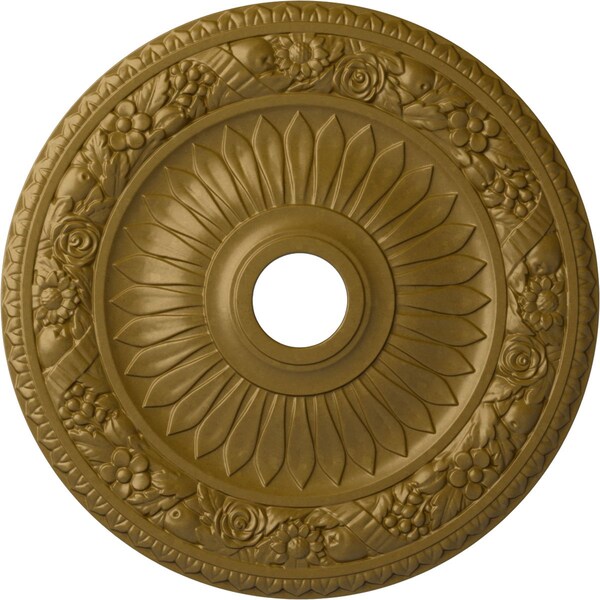 Ekena Millwork Bellona Ceiling Medallion (Fits Canopies up to 3 5/8"), 23 5/8"OD x 3 5/8"ID x 1 1/8"P, Gold CM23BEGLS - main